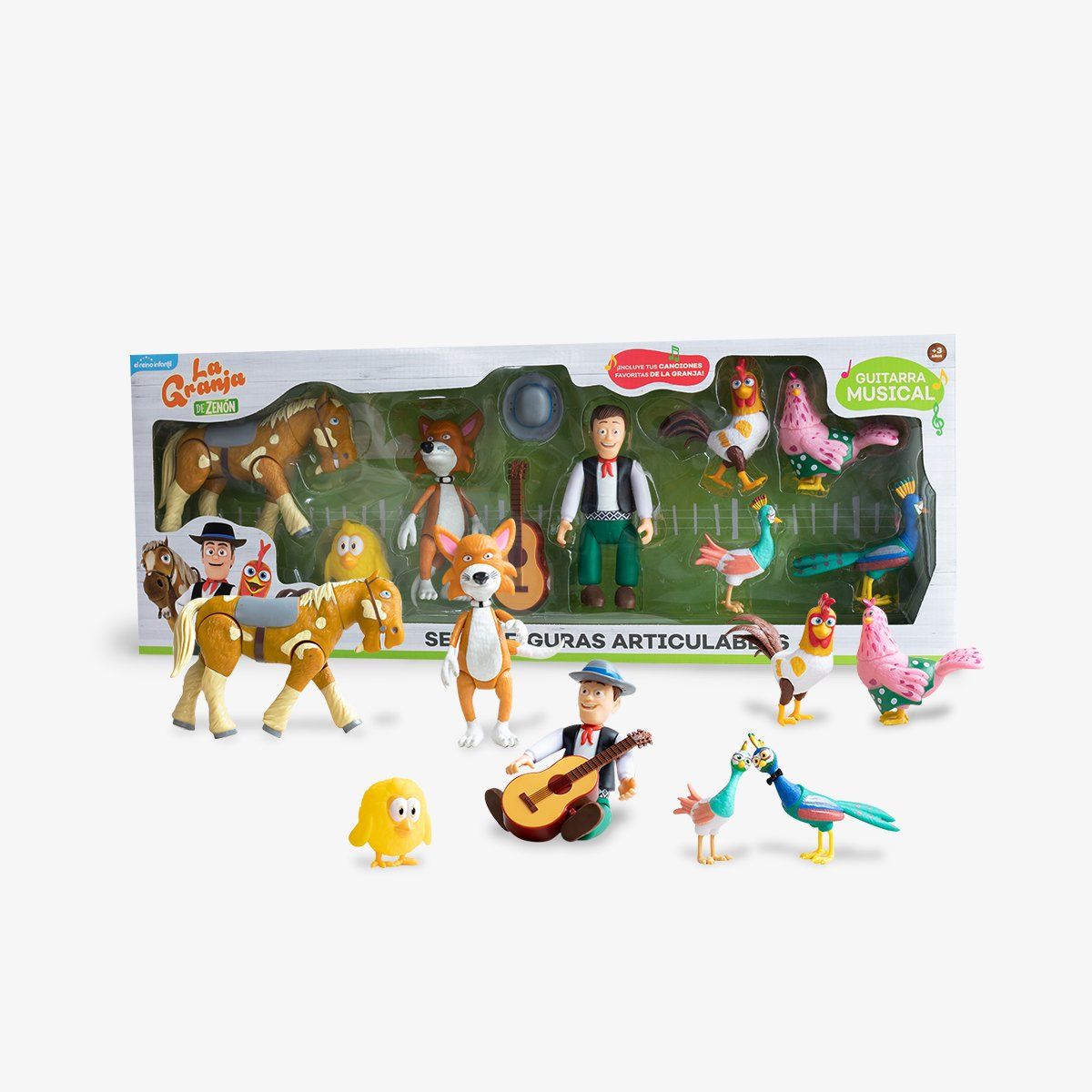 LA GRANJA DE ZENON - SET DE FIGURAS ARTICULABLES Y DE JEBE DE LA GRANJA DE ZENÓN