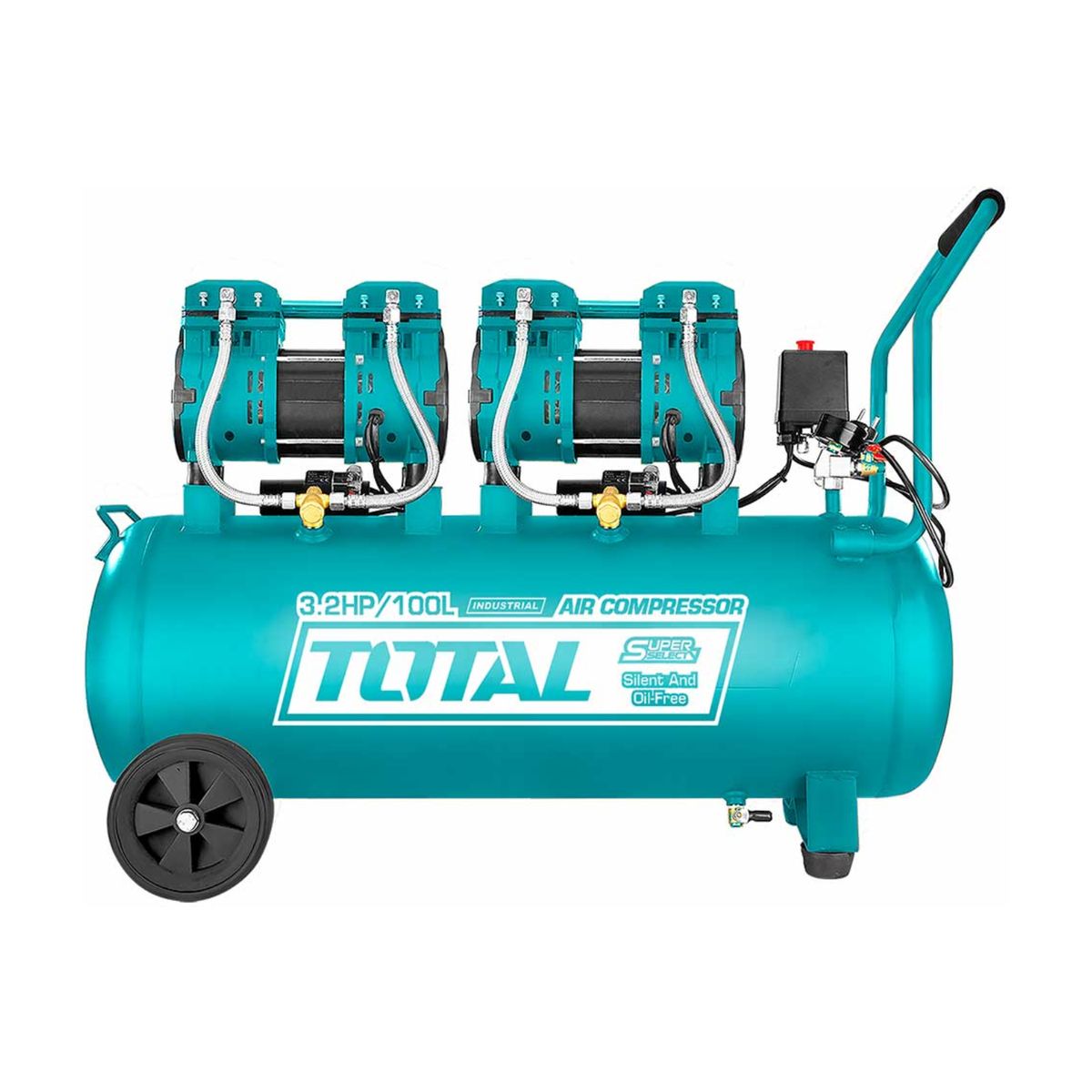 TOTAL TOOLS - Compresora silenciosa 100 litros Total