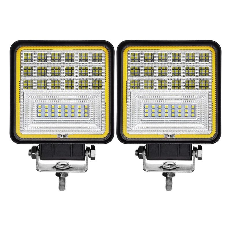 INMESOL - FARO LED CUADRADO ALTA Y BAJA LUZ BLANCA+AMARILLO FLASH