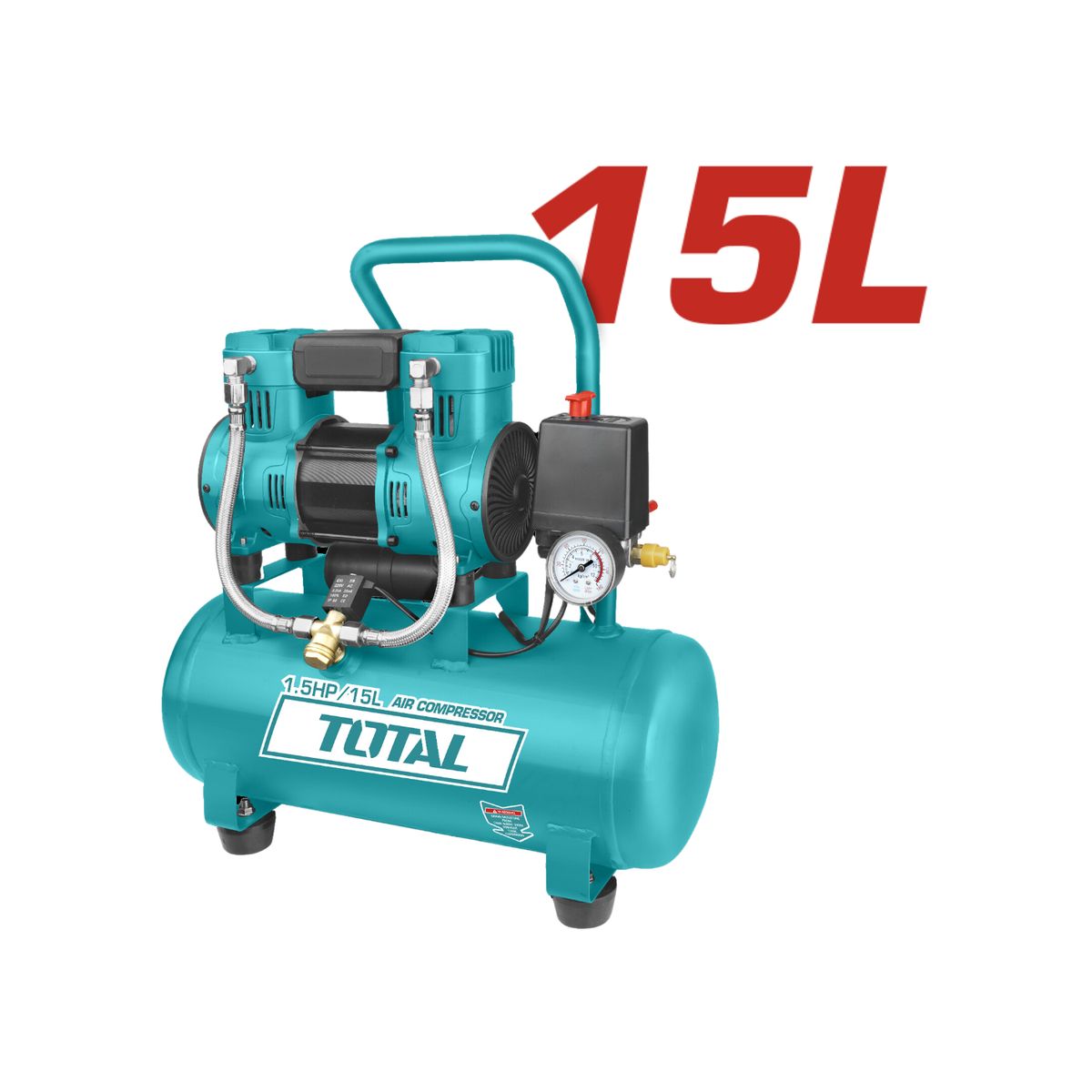 TOTAL TOOLS - Compresora silenciosa 15 litros Total