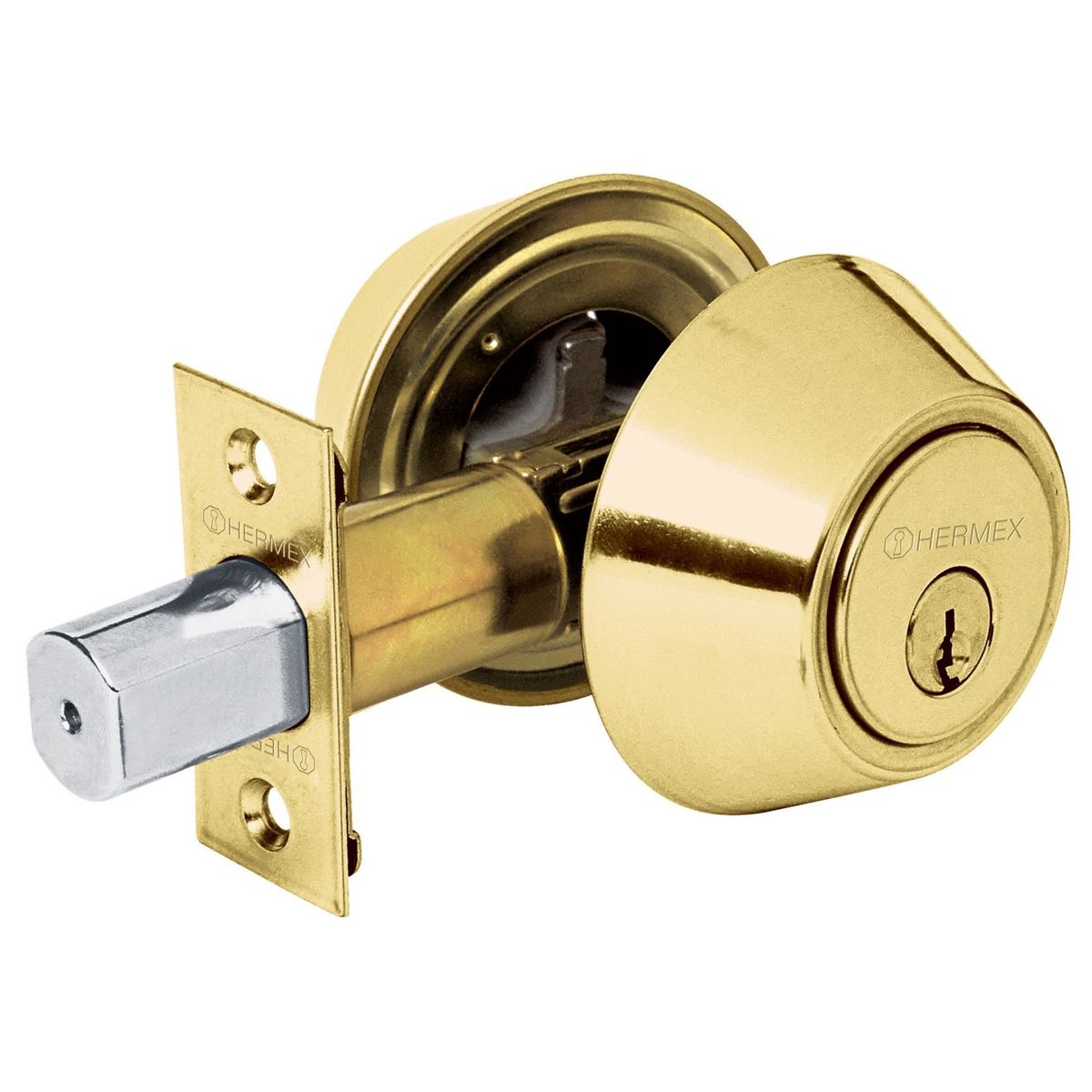 HERMEX - Chapa Cerrojo dorado brillanteHermex truper