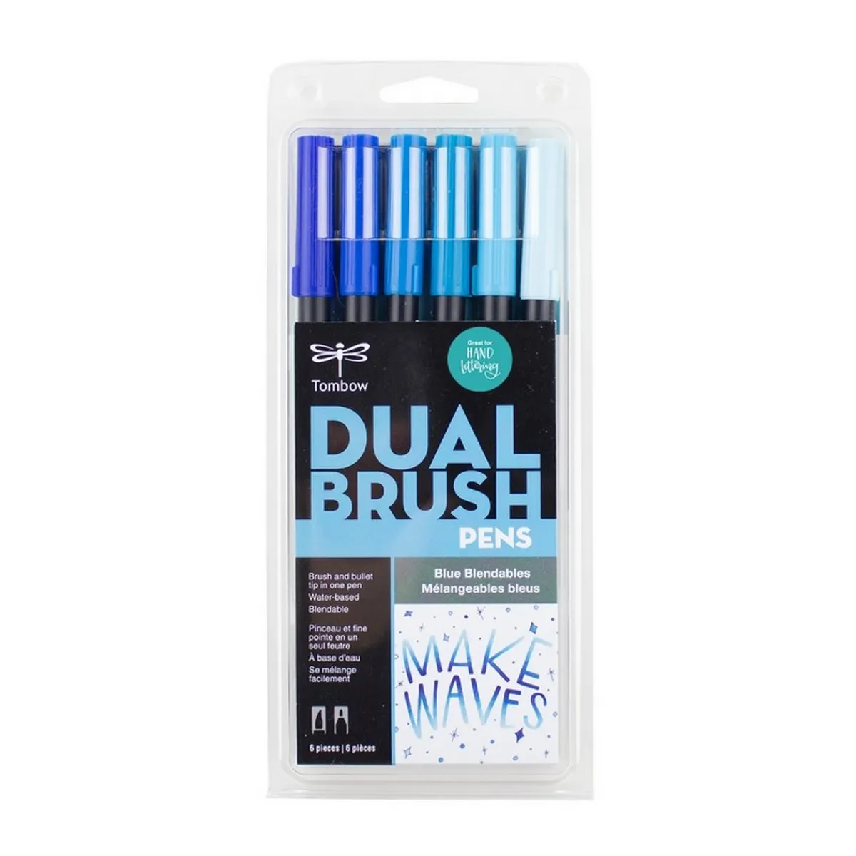 TOMBOW - ABT Dual Brush Pen set 6und Tonos Azul