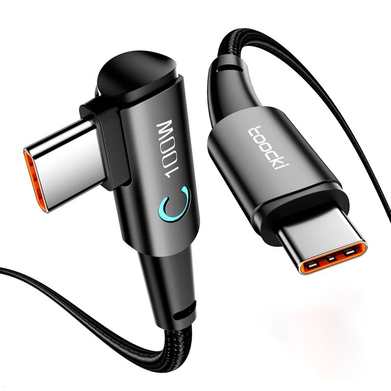 GENERICO - Cable Baseus 100w 90° carga rapida 2m TIPO C - TIPO C