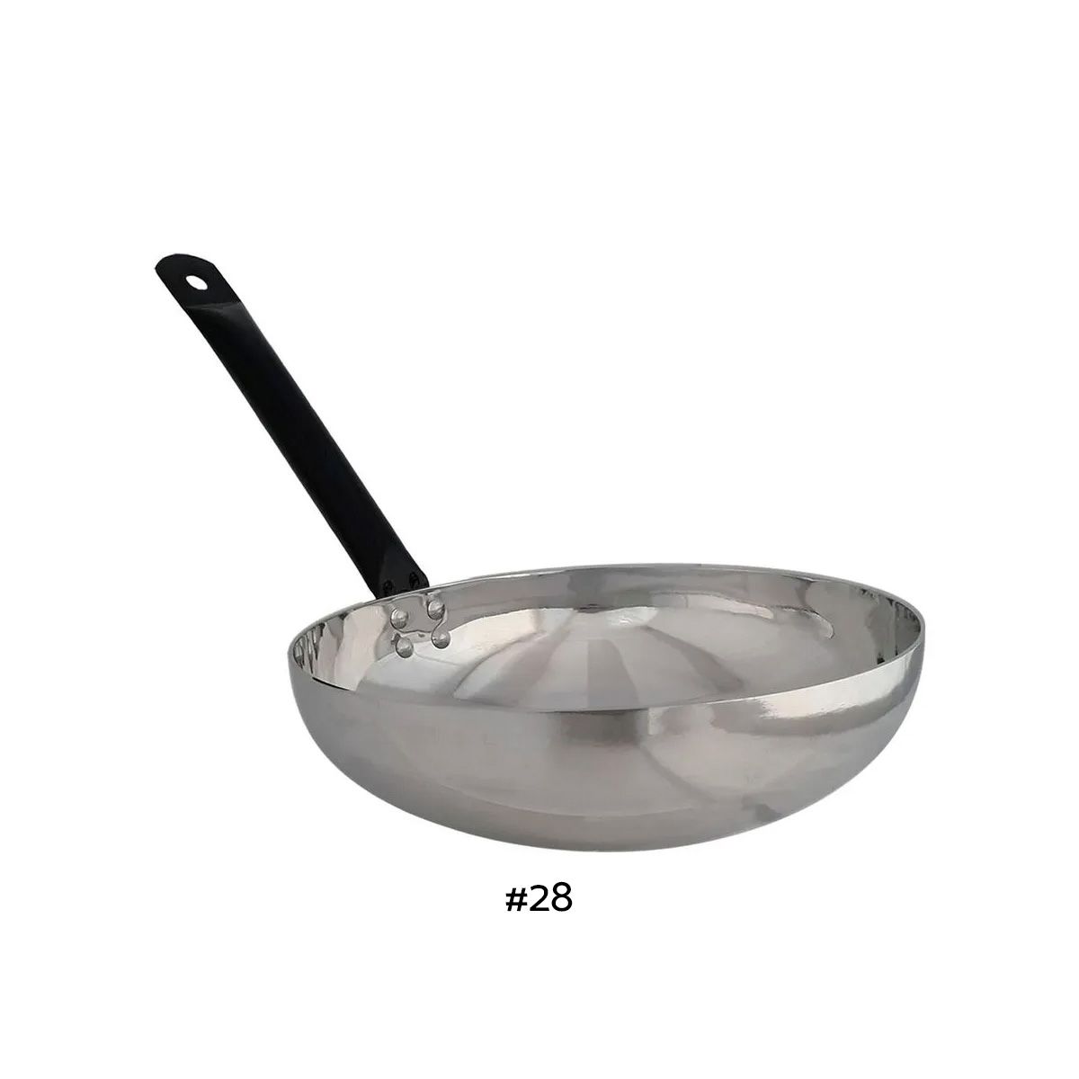 GENERICO - Wok de Aluminio 28 Cocción Rápida y Uniforme para Saltear y Freir