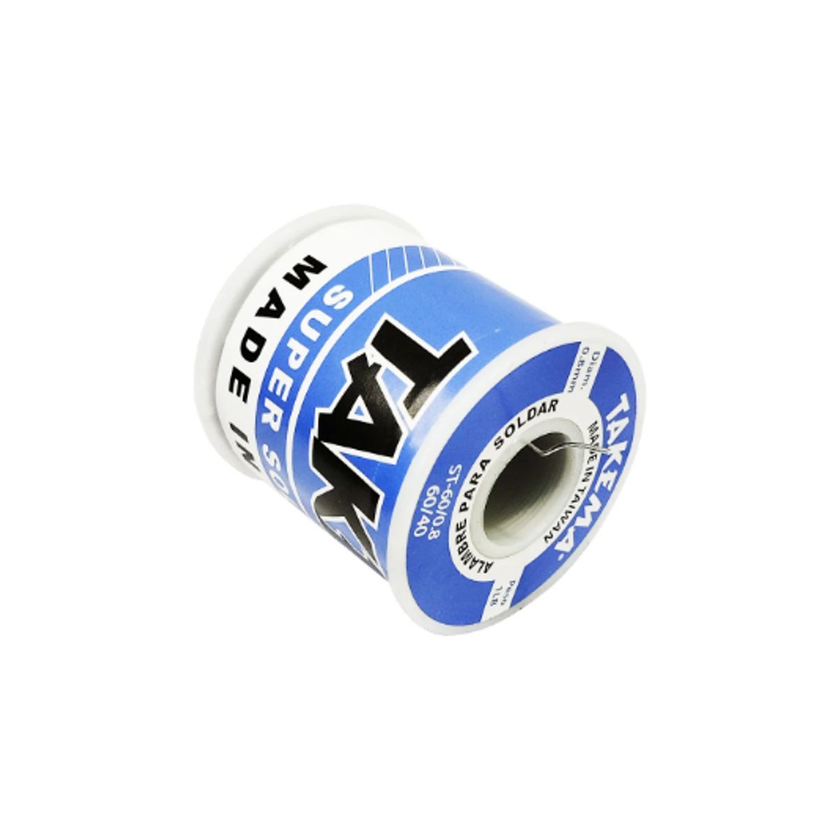 TAKEMA - Rollo de Estaño 60/40 0.8mm 1 Libra ST-60/0.8 TAKEMA