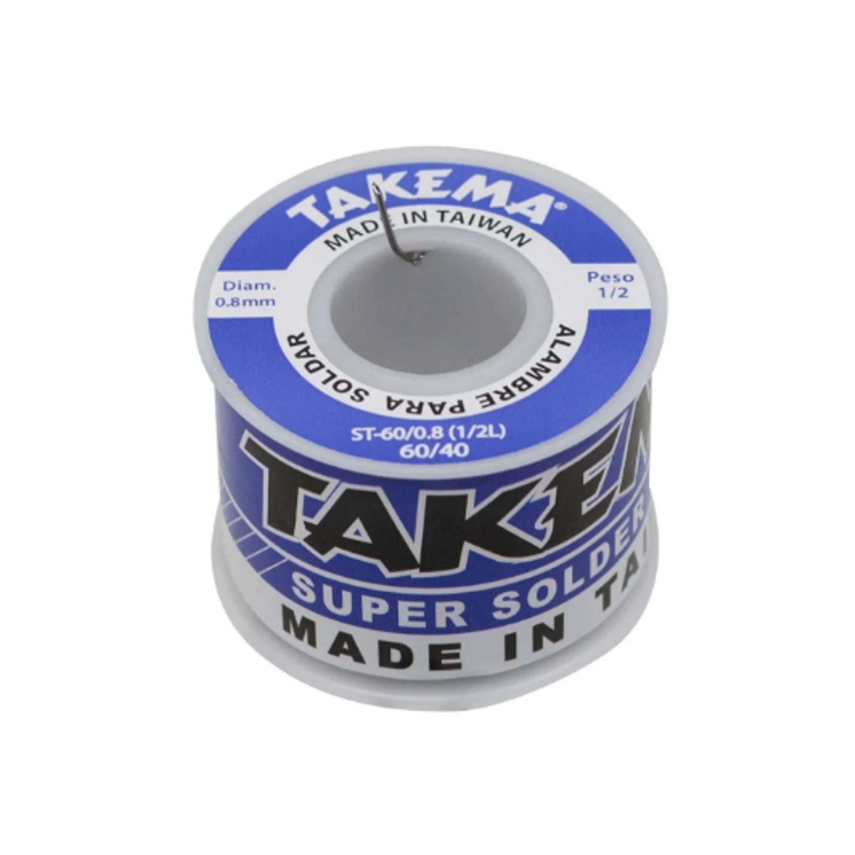 TAKEMA - Rollo de Estaño 6040 08mm 12 Libra ST-600812L TAKEMA