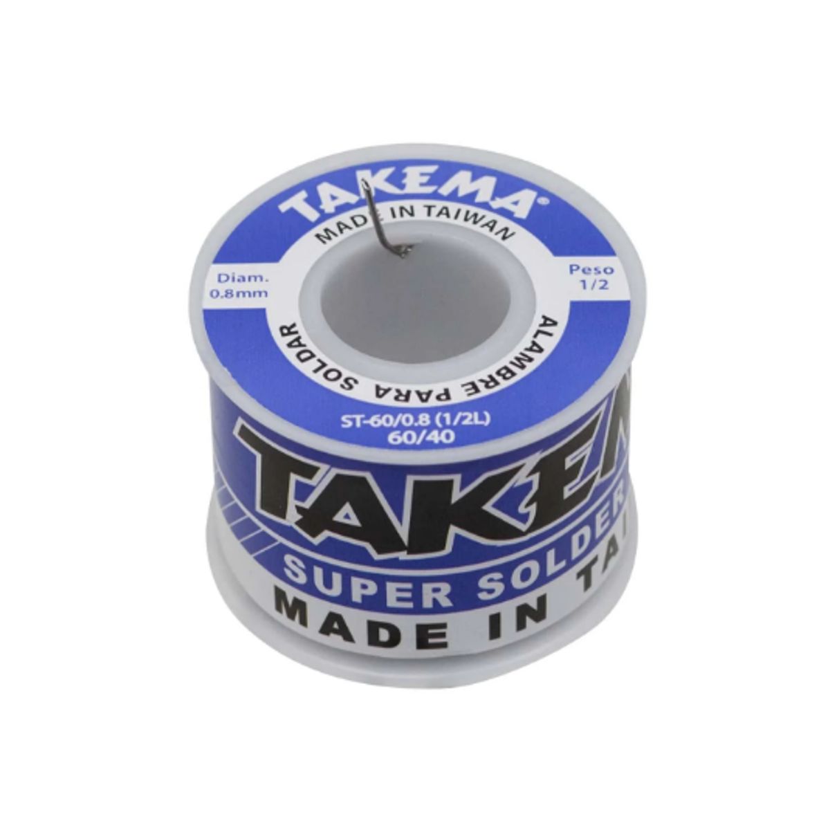 TAKEMA - Rollo de Estaño 6040 08mm 12 Libra ST-600812L TAKEMA