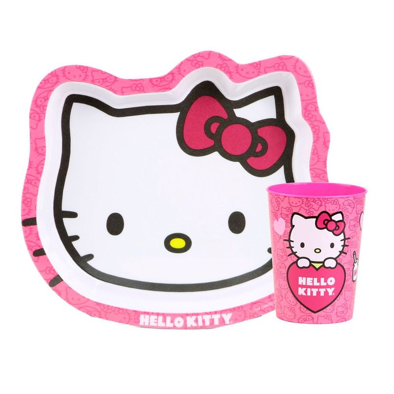 SCOOL - Vajilla Plato forma Hello Kitty Scool Play+Vaso 703800