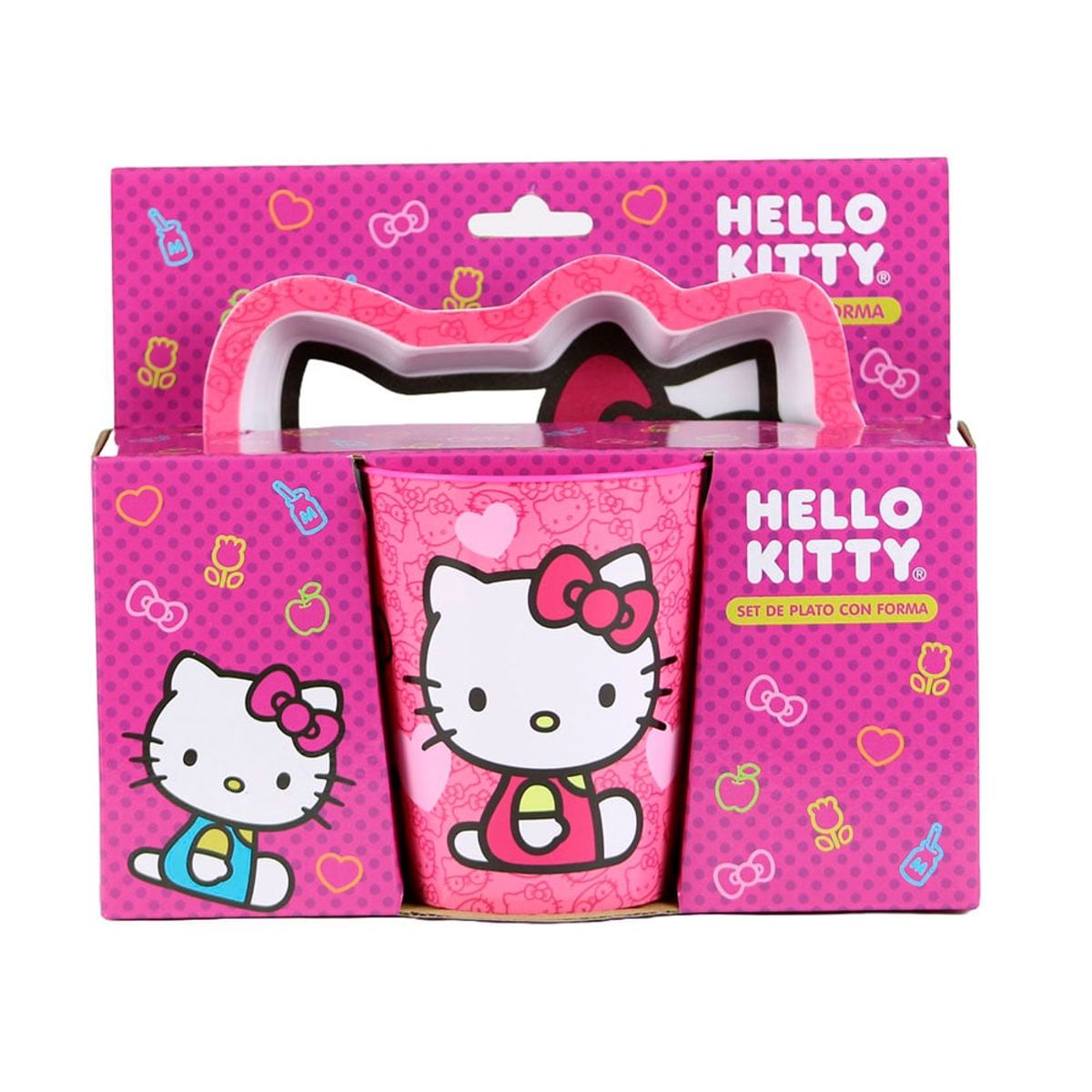 SCOOL - Vajilla Plato forma Hello Kitty Scool Play+Vaso 703800