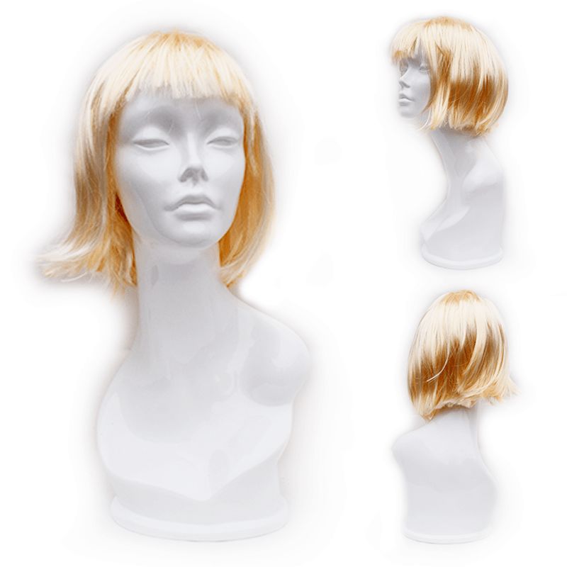 GENERICO - Peluca artificial corta NA 10551 para disfraces Rubio