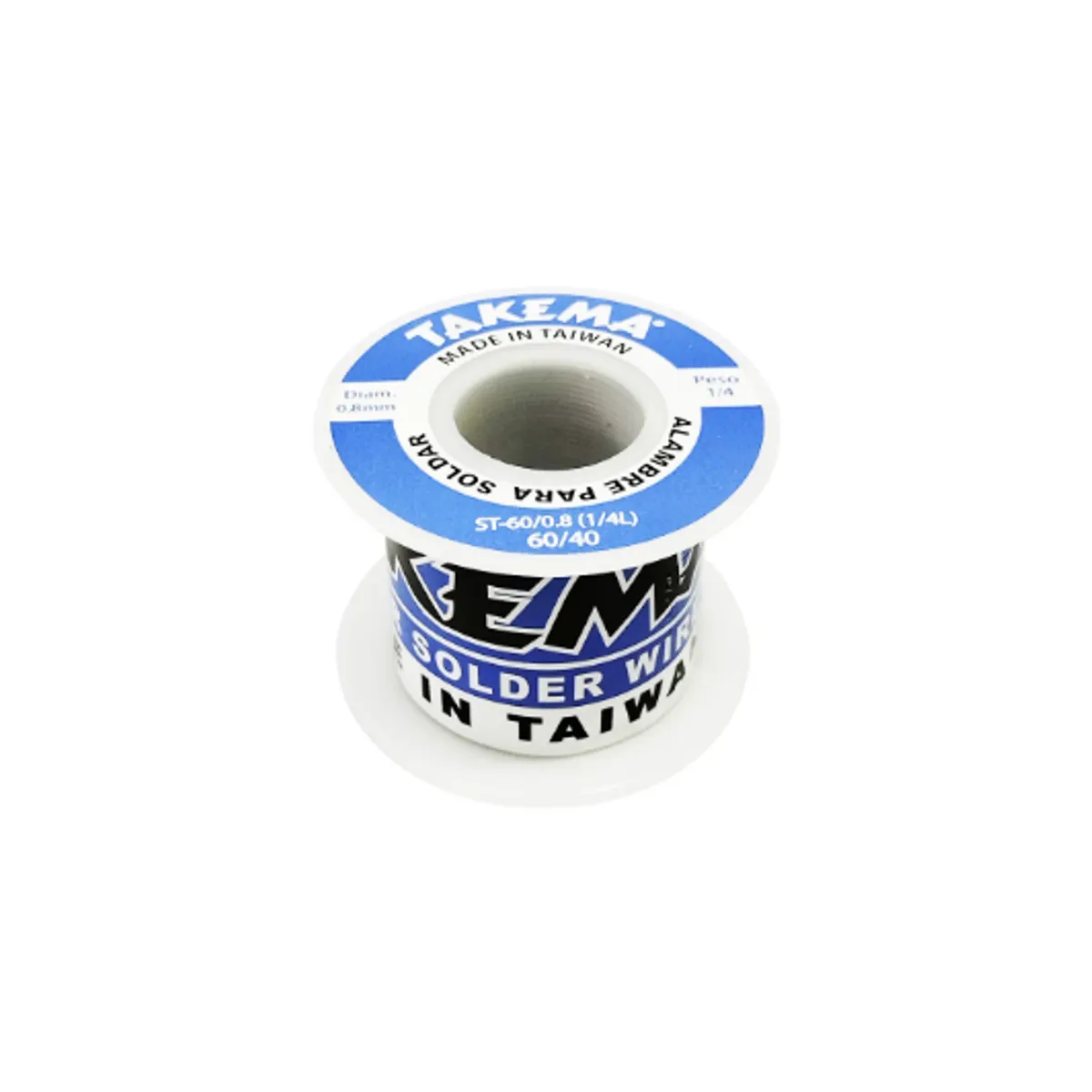 TAKEMA - Rollo de Estaño 6040 08mm 14 Libra ST-600814L TAKEMA