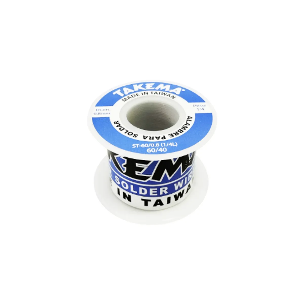 TAKEMA - Rollo de Estaño 6040 08mm 14 Libra ST-600814L TAKEMA