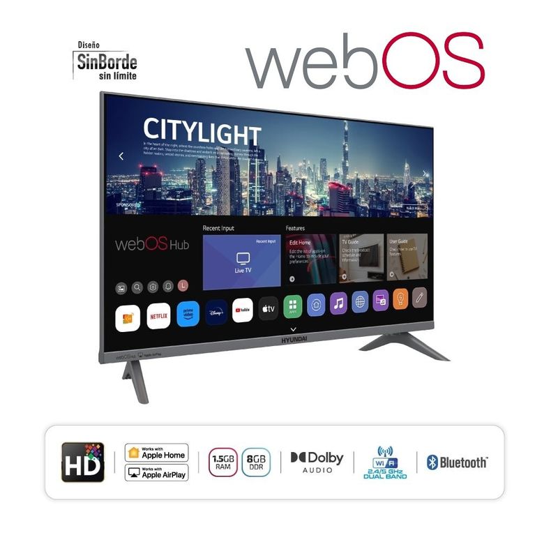 HYUNDAI - Televisor Hyundai 32 Pulgadas Smart Tv WebOS HYLED3256WIM (2024)