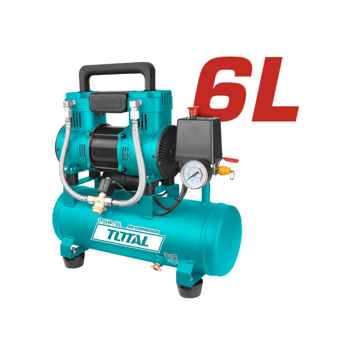 TOTAL TOOLS - Compresora silenciosa 6 litros Total
