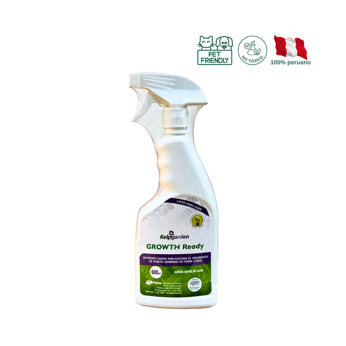 GREEN SUPPLY - Fertilizante Para Plantas En Agua - Growth Ready 600ml