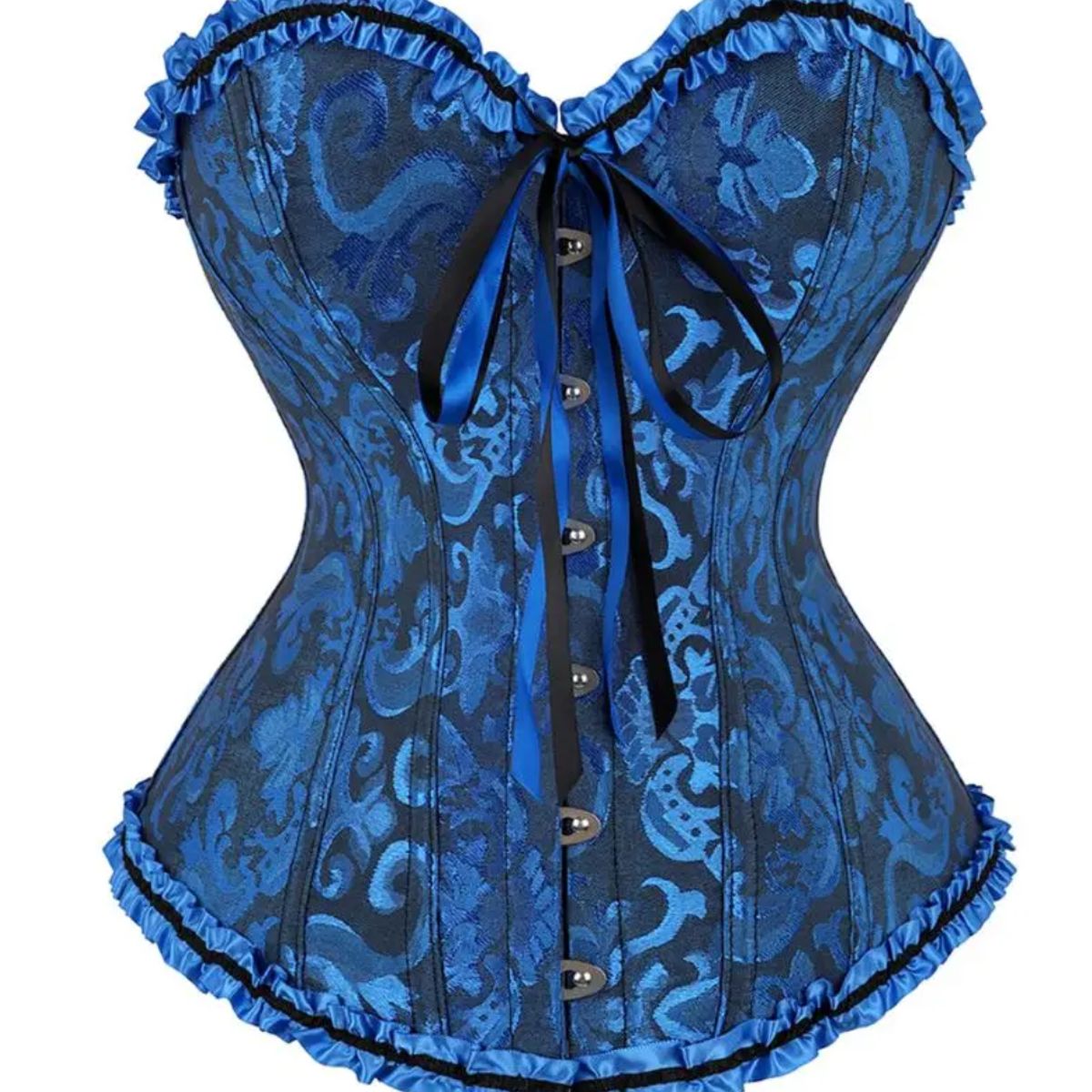 GENERICO - Corset Princess Azul Encaje Mujer Victoriano