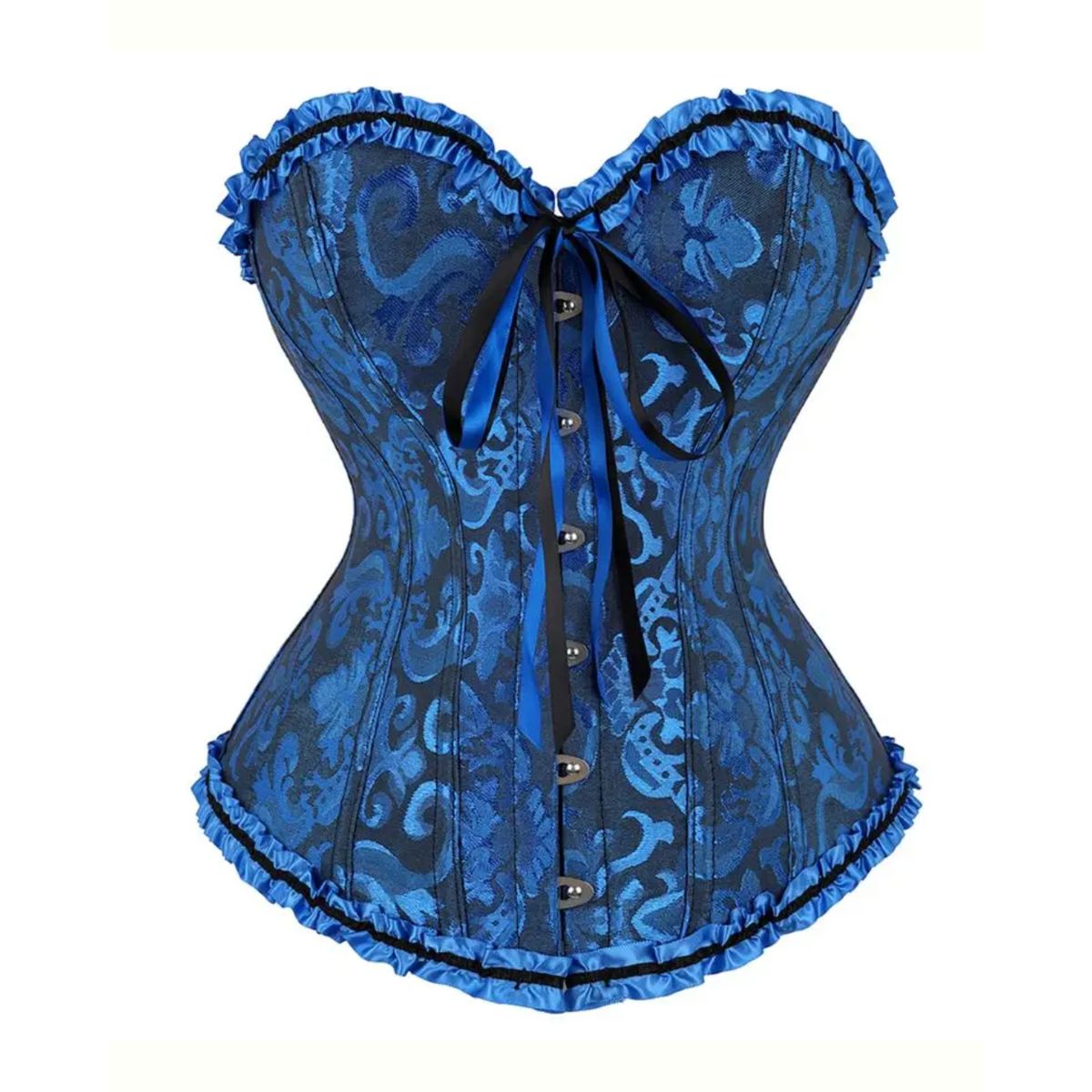 GENERICO - Corset Princess Azul Encaje Mujer Victoriano