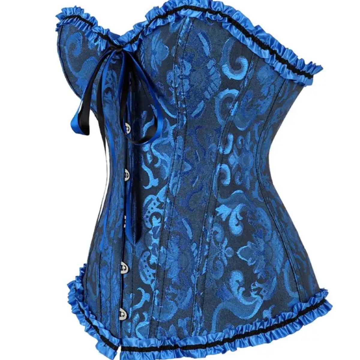 GENERICO - Corset Princess Azul Encaje Mujer Victoriano