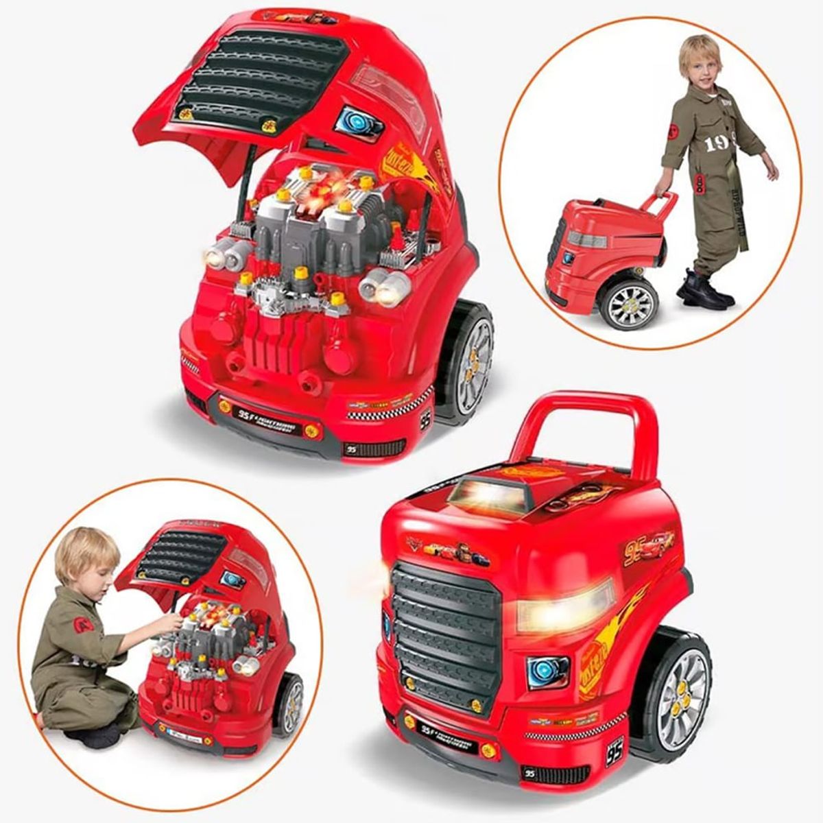 PIXAR - Set De Motor Desmontable Con Luces Y Sonido Cars Disney