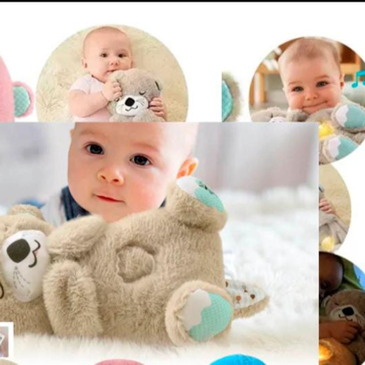 GENERICO - Bebé Dormido Con Respiración De Luz Musical Nutria Juguete