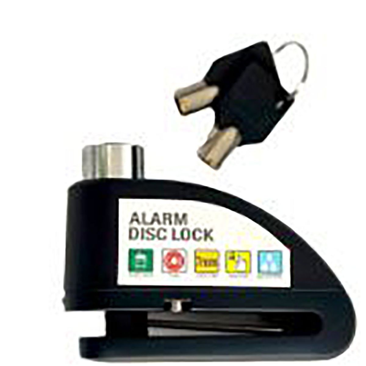 GENERICO - CANDADO DE DISCO COVER CON ALARMA NEGRO