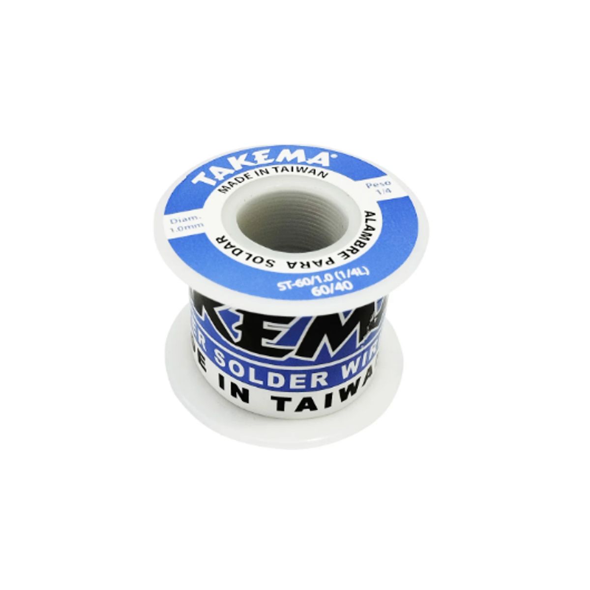 TAKEMA - Rollo de estaño 6040 10mm 14 Libra ST-601014L TAKEMA