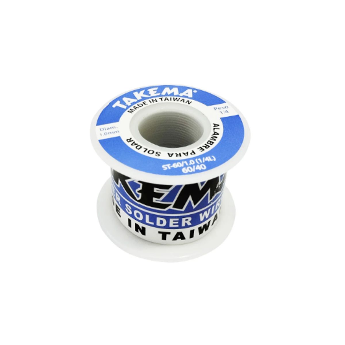 TAKEMA - Rollo de estaño 6040 10mm 14 Libra ST-601014L TAKEMA