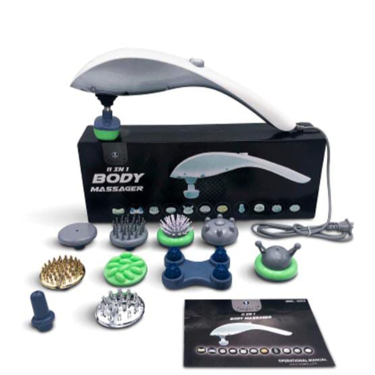 GENERICO - Masajeador Profesional 11 Accesorios Infrarrojo Eléctrico