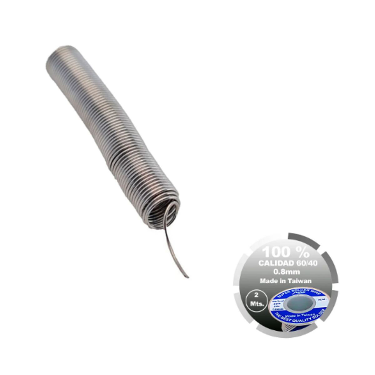 GENERICO - Soldadura de Estaño x 2 Metros 60/40 0.8mm TR5-0-8-MT LÖTFETT