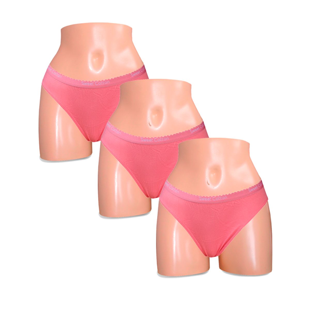 SWEET COTTON - Pack x3 Bikini Sweet Cotton Rosado