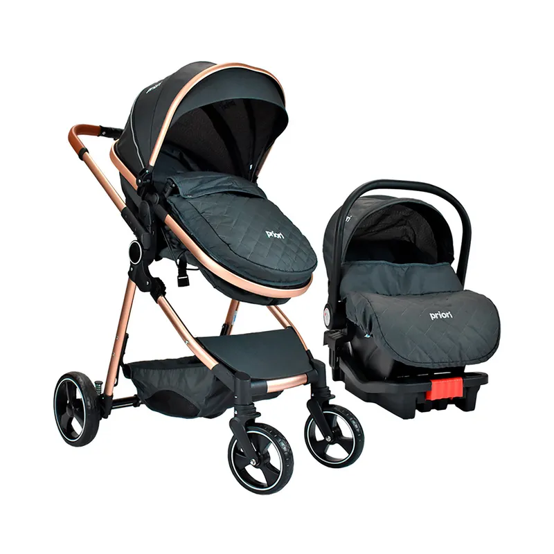 PRIORI - Coche Para Bebe Tipo Moises Priori Mike Travel System Negro
