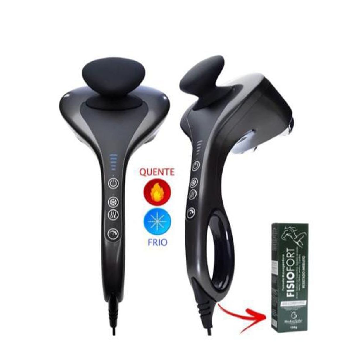 GENERICO - Masajeador eléctrico Dual Pro + Cream de agua fría y caliente