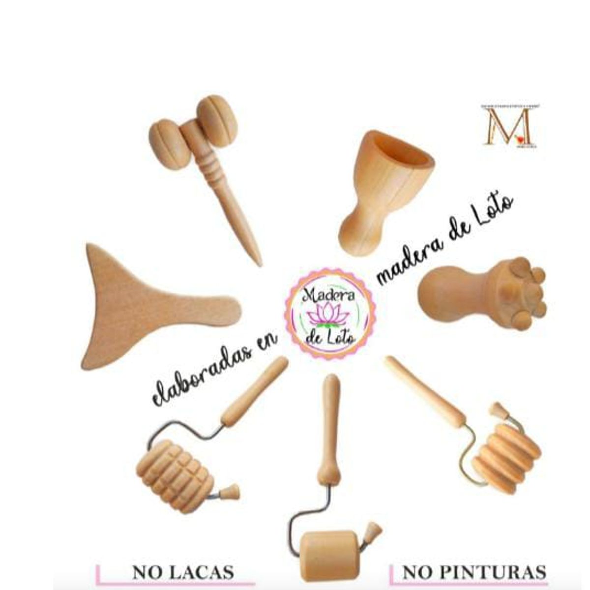 GENERICO - Kit Maderoterapia Facial de 6 Piezas