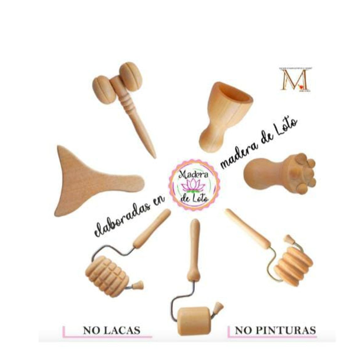 GENERICO - Kit Maderoterapia Facial de 6 Piezas