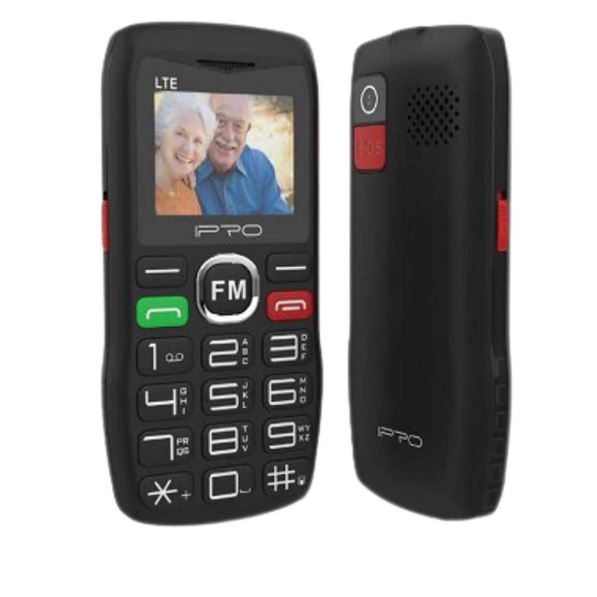 IPRO - Celular Adulto Mayor Ipro F188S 4G con Boton SOS negro