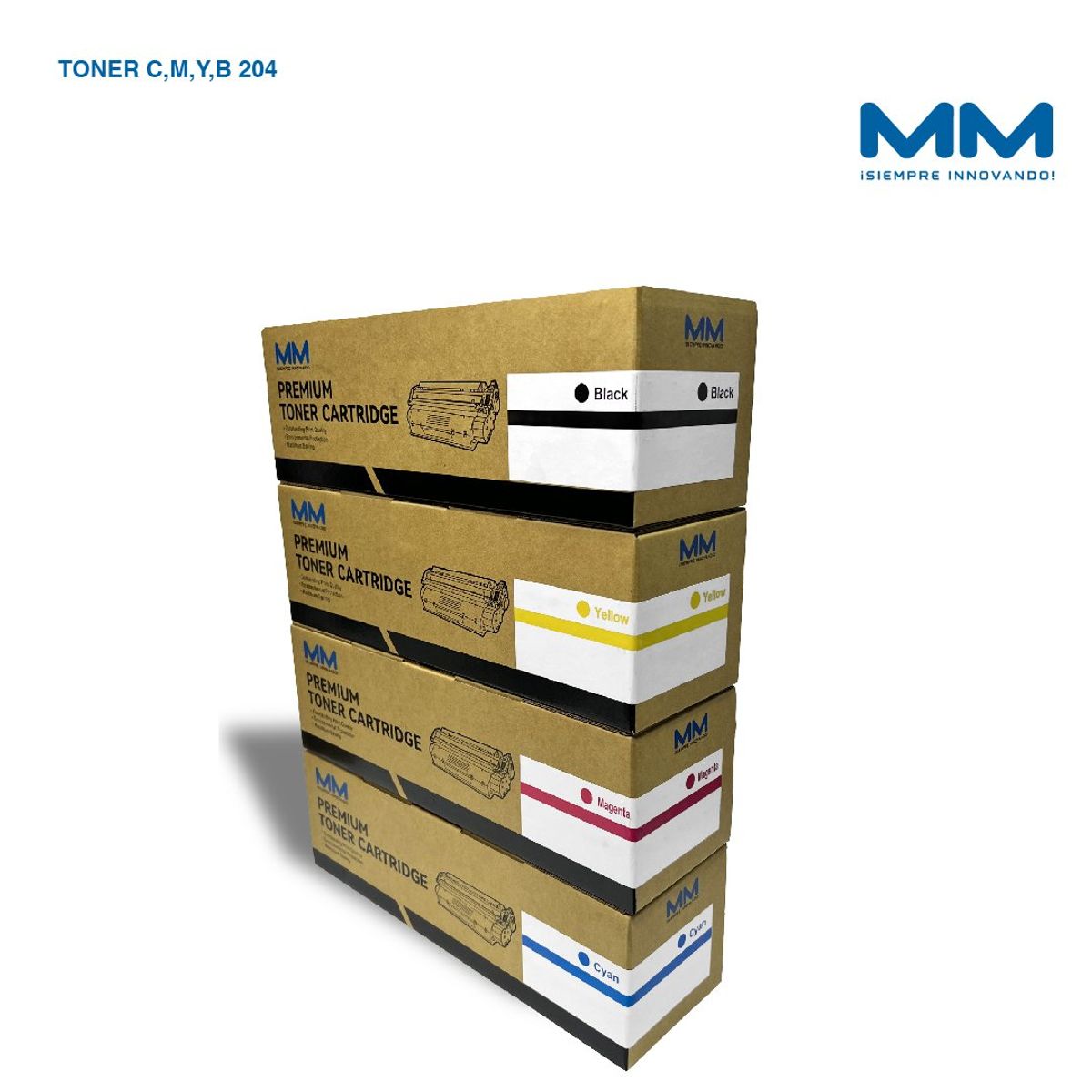 GENERICO - KIT 4 TONERS MYM 204A COMPATIBLE HP