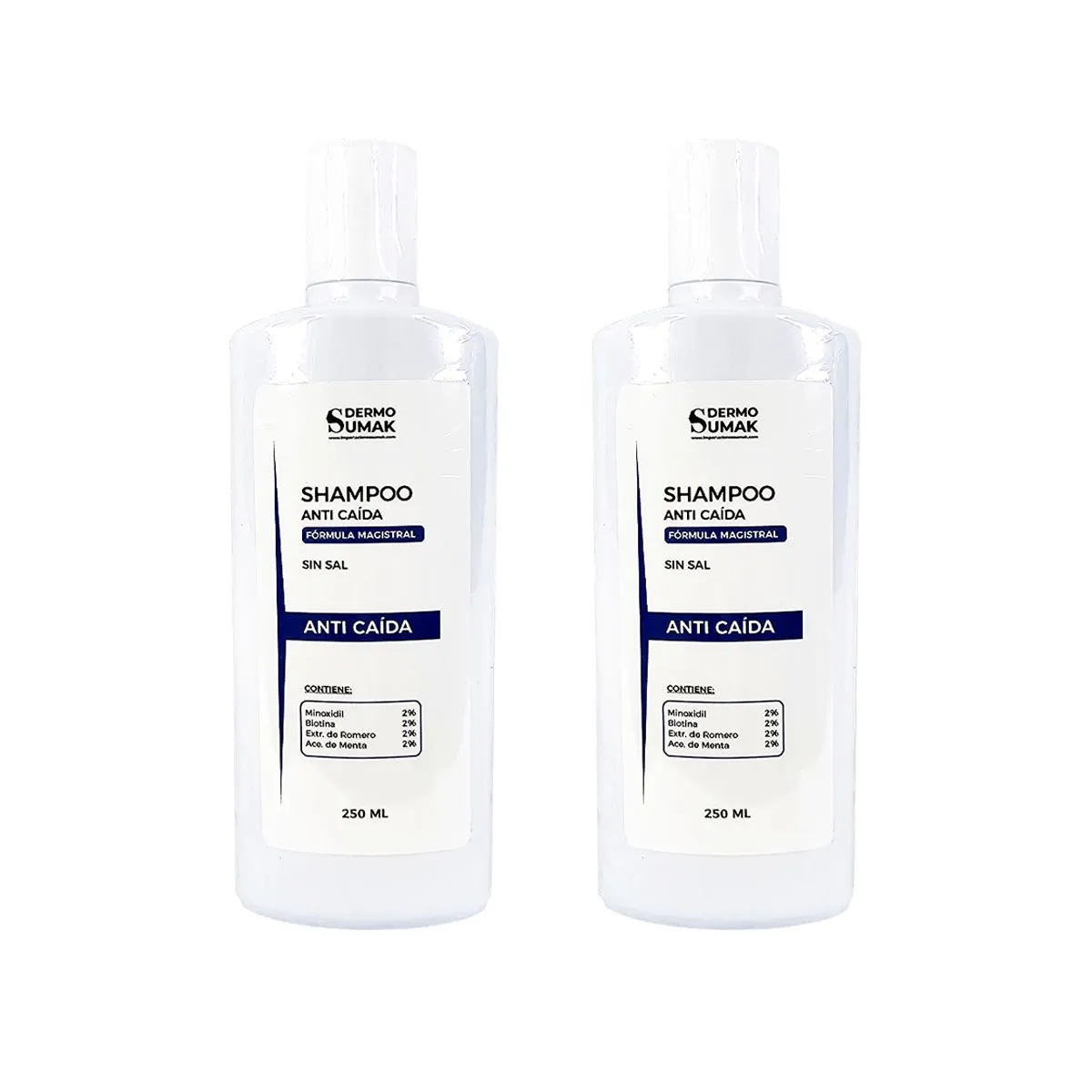 GENERICO - SHAMPOO SIN SAL ANTICAÍDA 250ML 2 UNIDADES