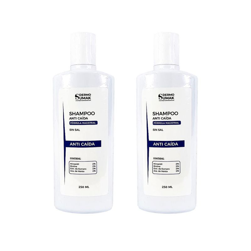 GENERICO - SHAMPOO SIN SAL ANTICAÍDA 250ML 2 UNIDADES