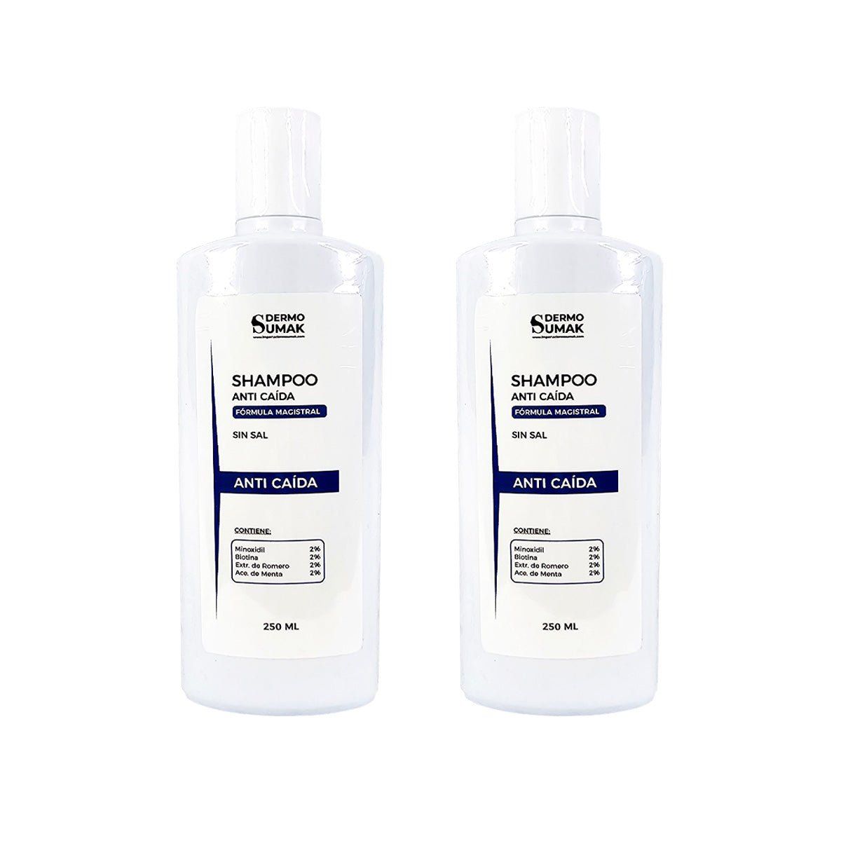 GENERICO - SHAMPOO SIN SAL ANTICAÍDA 250ML 2 UNIDADES