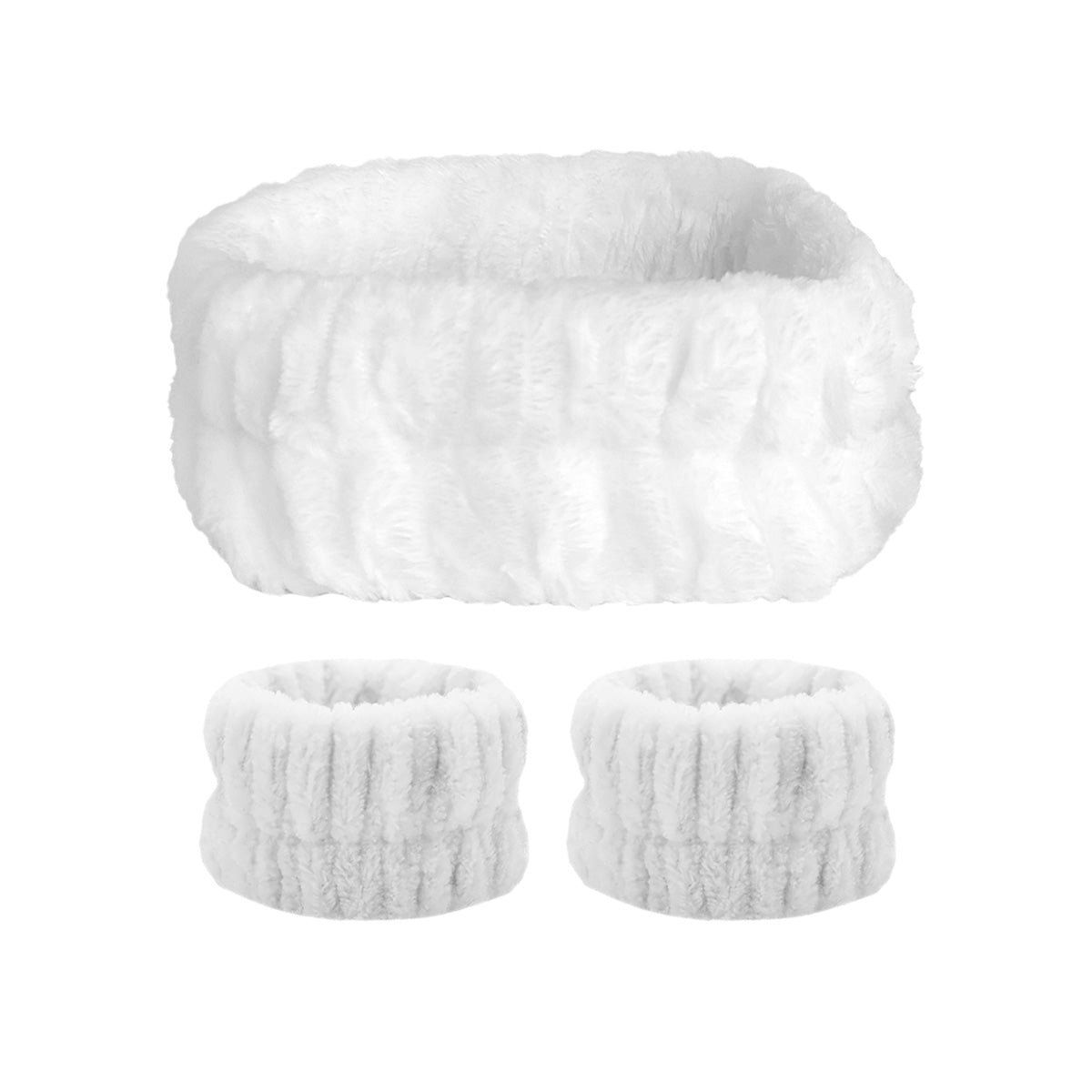 GENERICO - VINCHA DE BAÑO + PULSERAS DE MUÑECA BLANCO