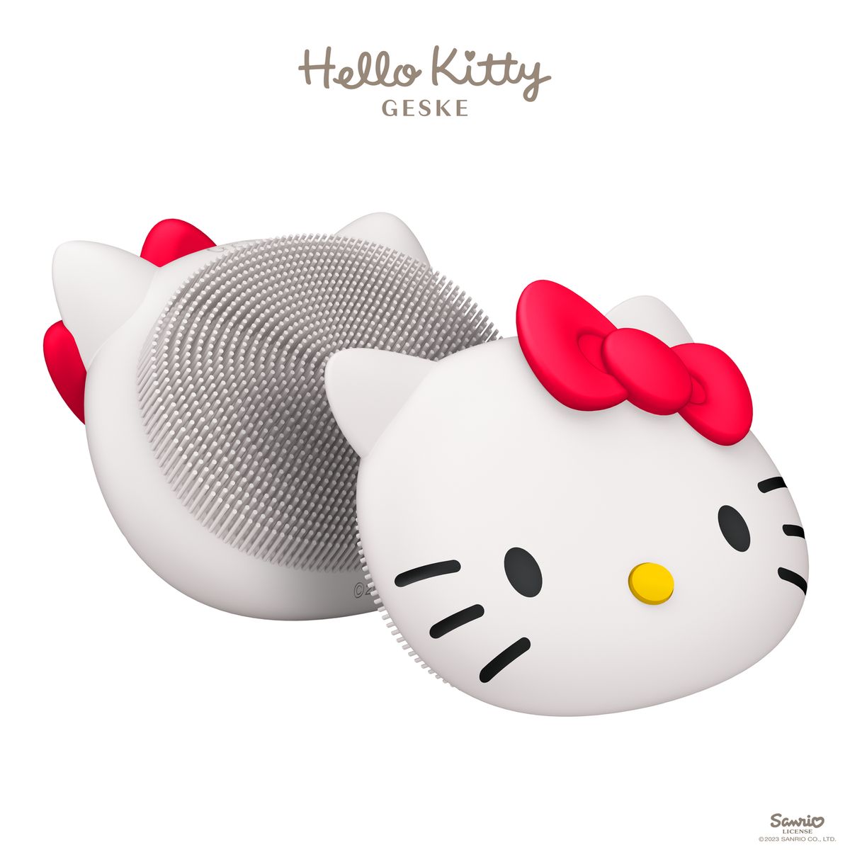 GESKE - Cepillo Facial Hello Kitty Blanco Perlado