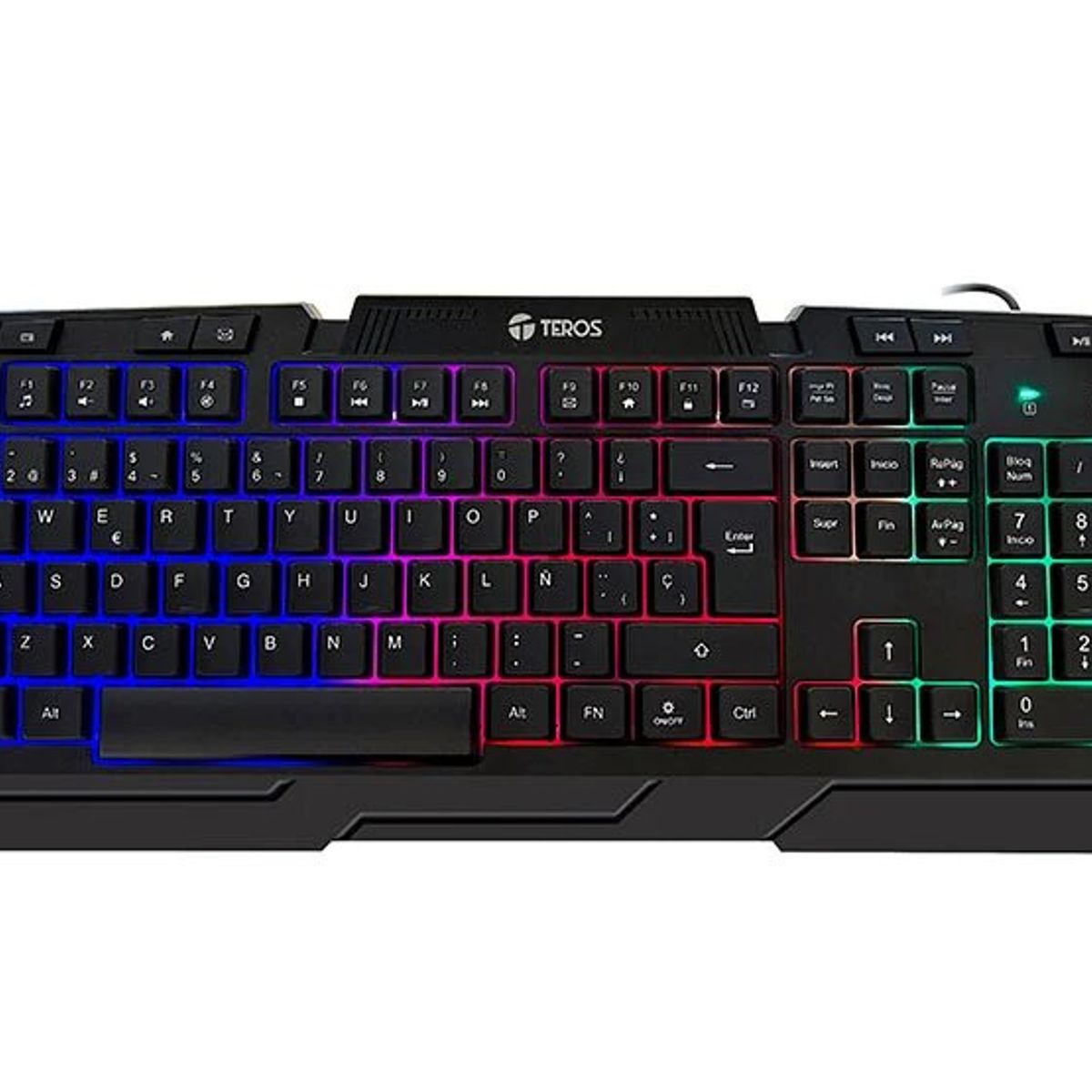 TEROS GAMING - KIT TECLADO MOUSE AUDIFONO Y PAD MOUSE TEROS TE-4063N USB ESPAÑOL