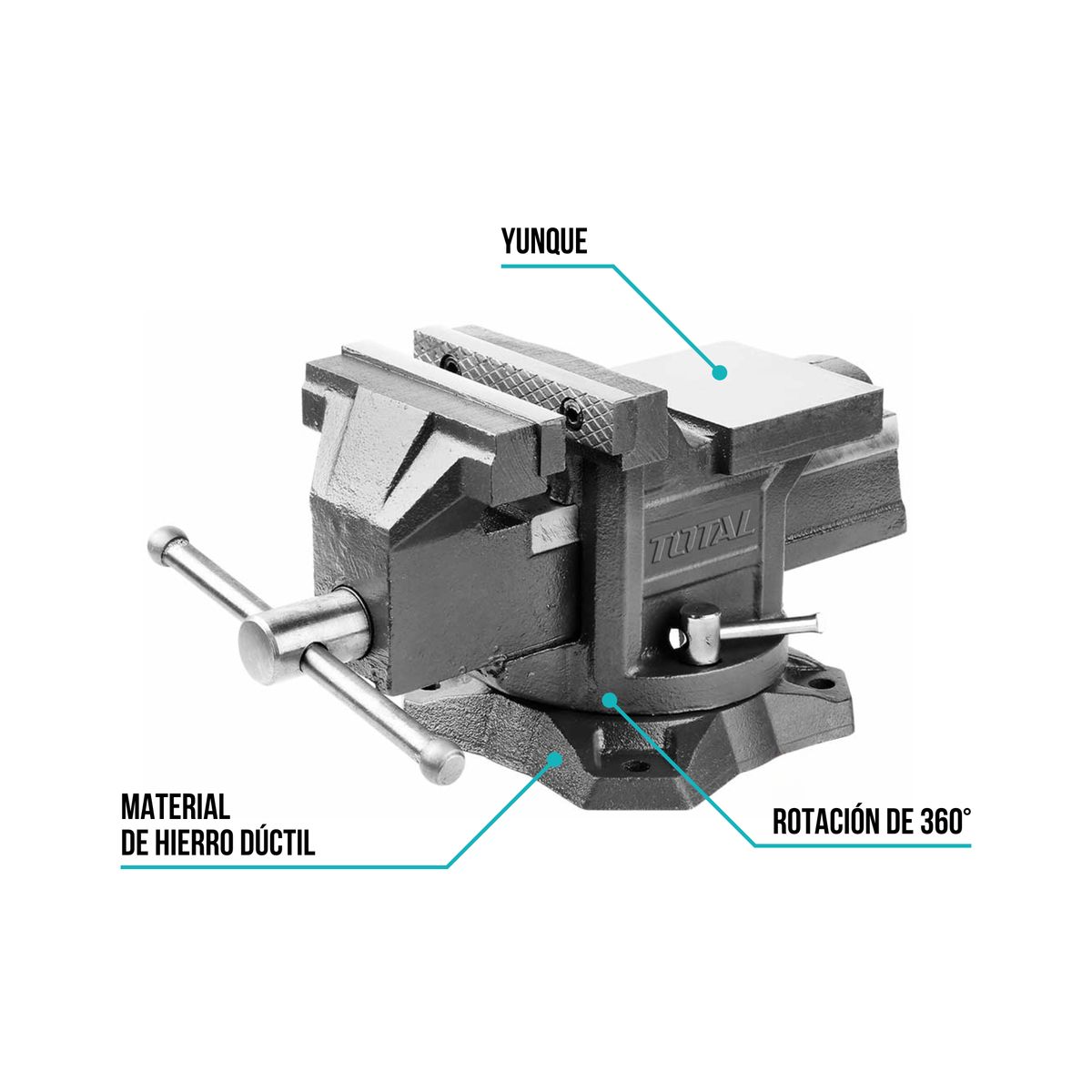 Total Tools - Tornillo de banco 4 Total
