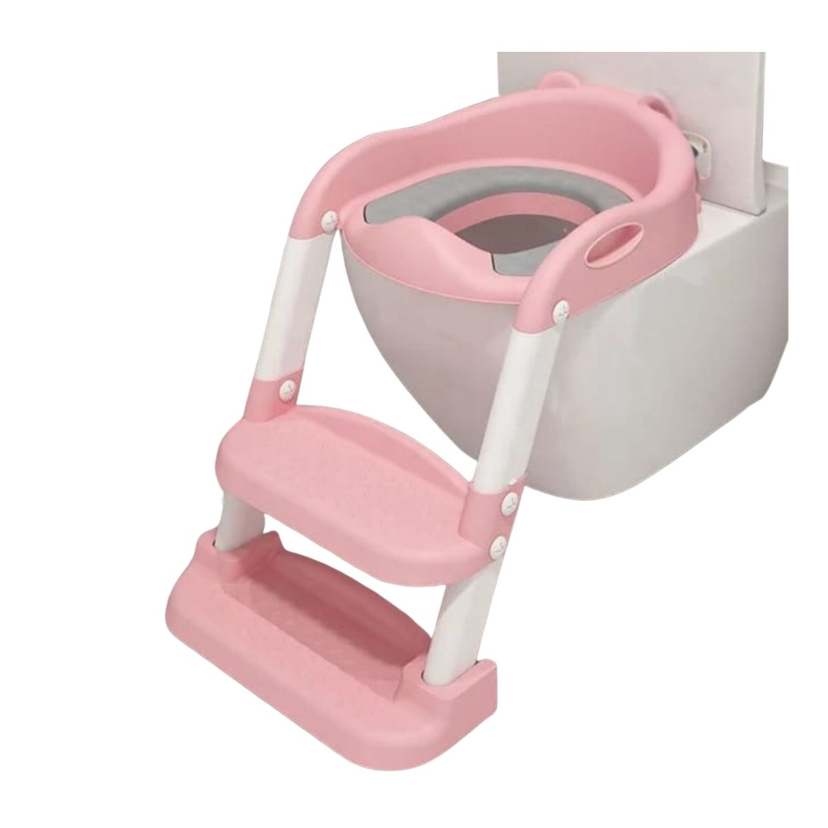 GENERICO - Asiento de inodoro para baño con escalera para niños Rosa