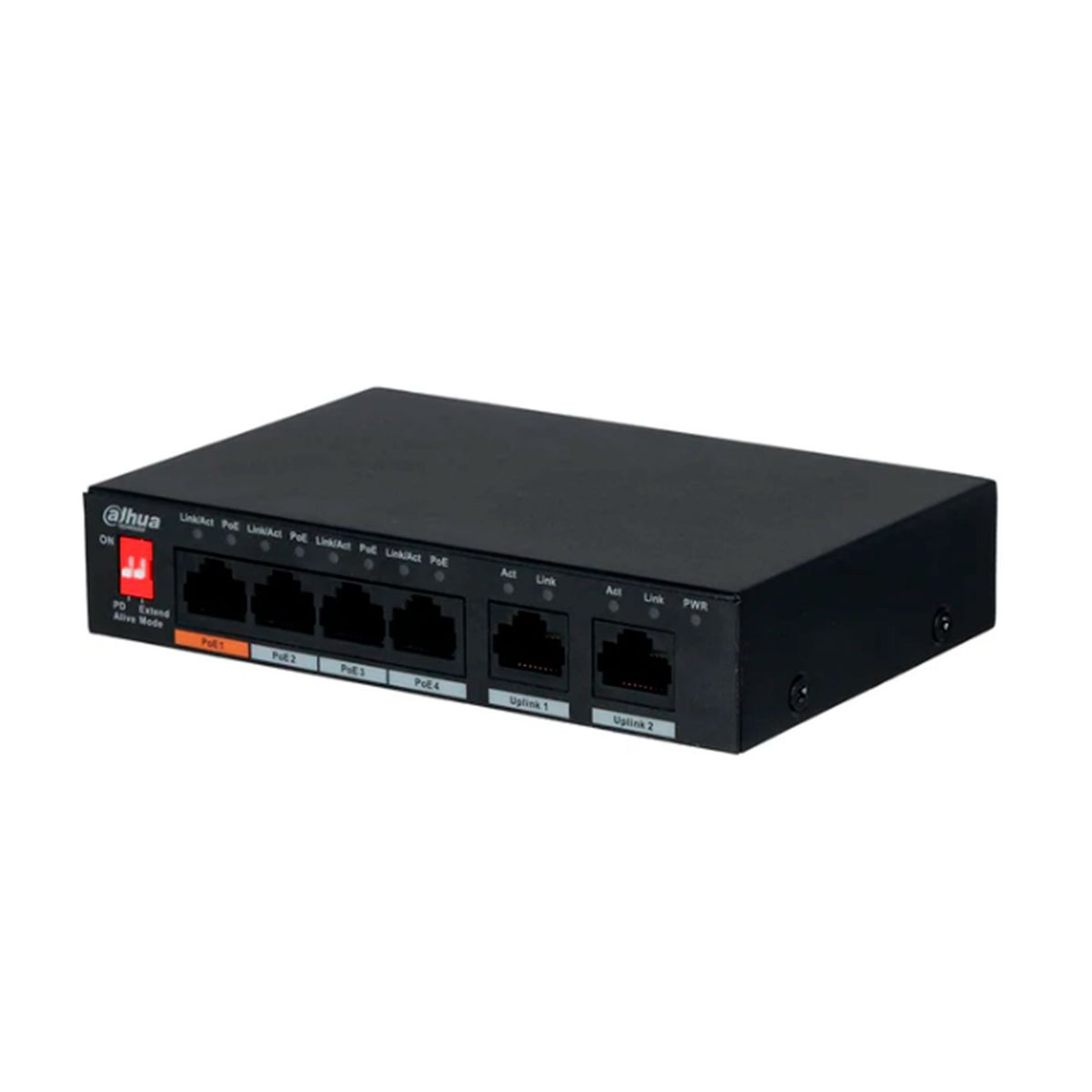 DAHUA - SWITCH DAHUA 6 PUERTOS 10/100 Y 4 PUERTOS POE P/N: PFS3006-4ET-60