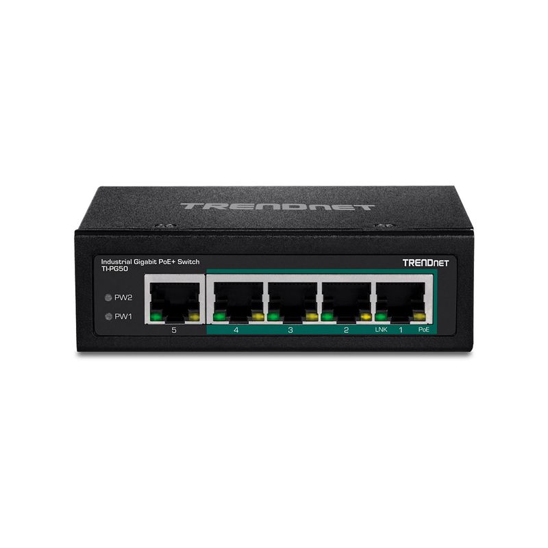 TRENDNET - SWITCH INDUSTRIAL TRENDNET DE 5 PUERTOS GIGABIT POE+ P/N: TI-PG50