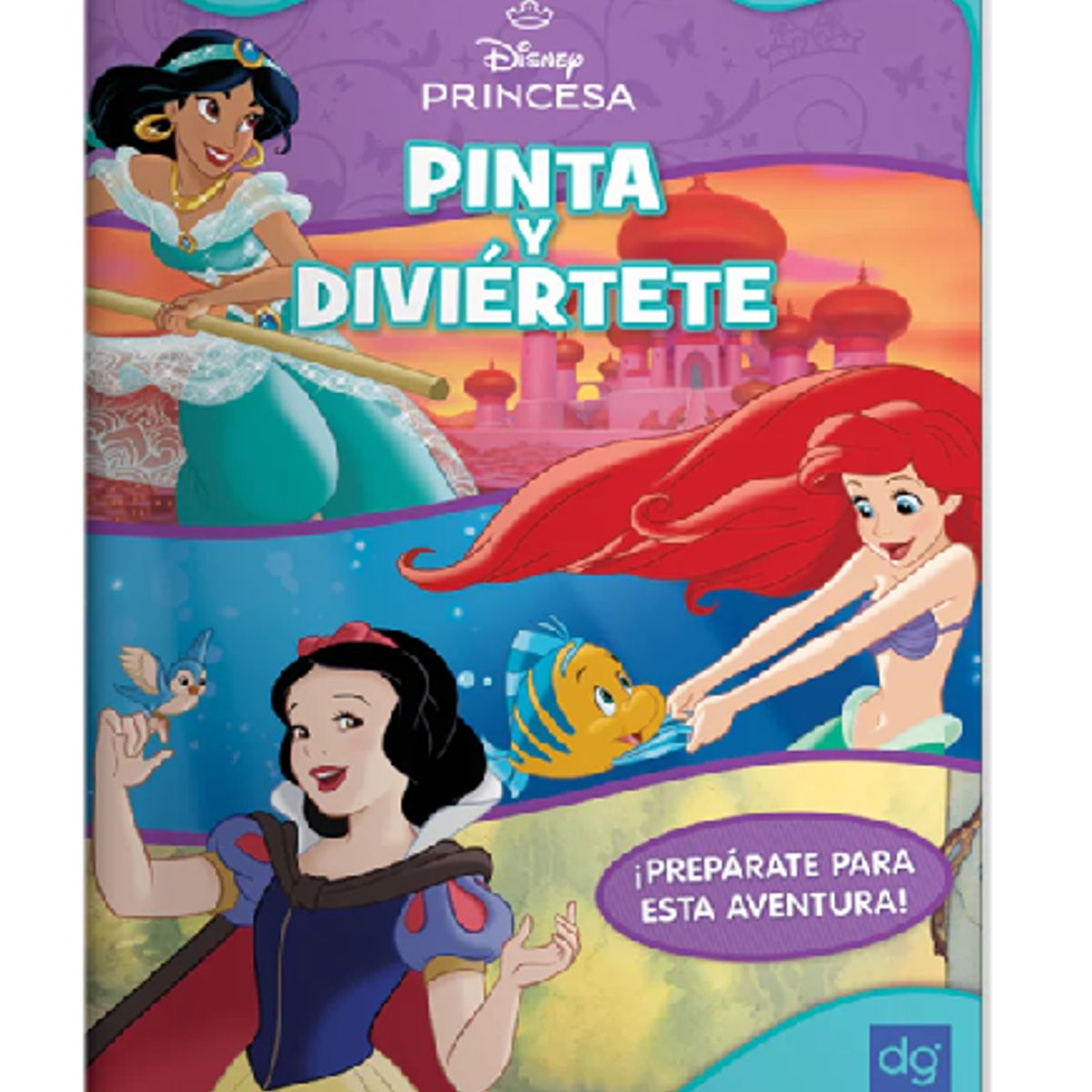 DISNEY - Pack Libros Para Colorear Princesas Disney y La Sirenita