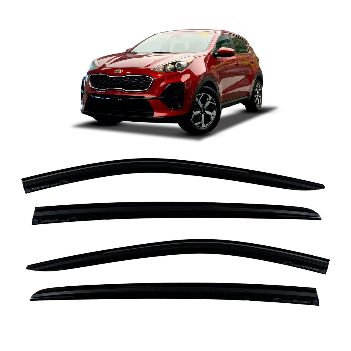 GENERICO - CORRELLUVIAS NEGRO SMOKED KIA NEW SPORTAGE 2016-2021