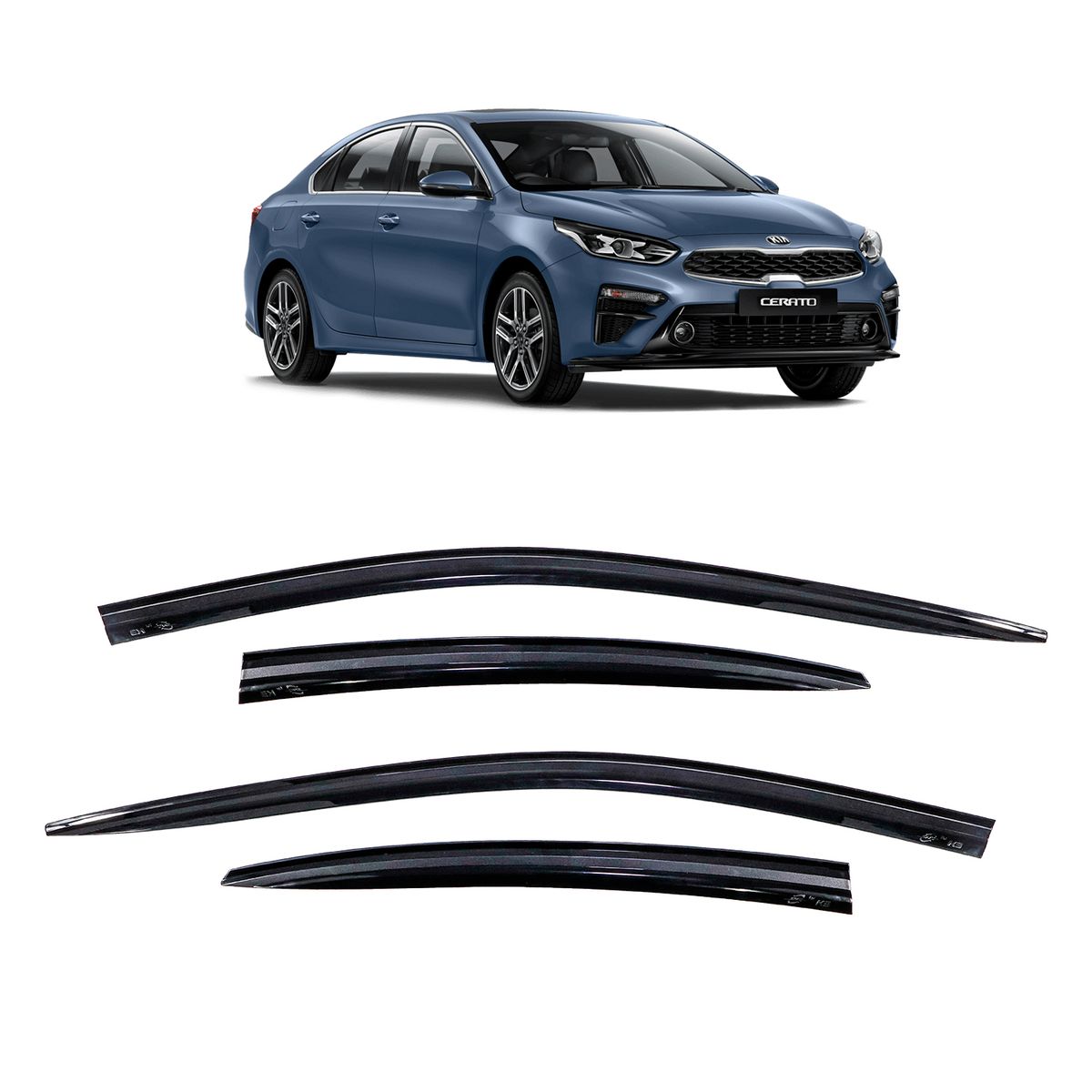 GENERICO - CORRELLUVIAS NEGRO SMOKED KIA CERATO 2019+