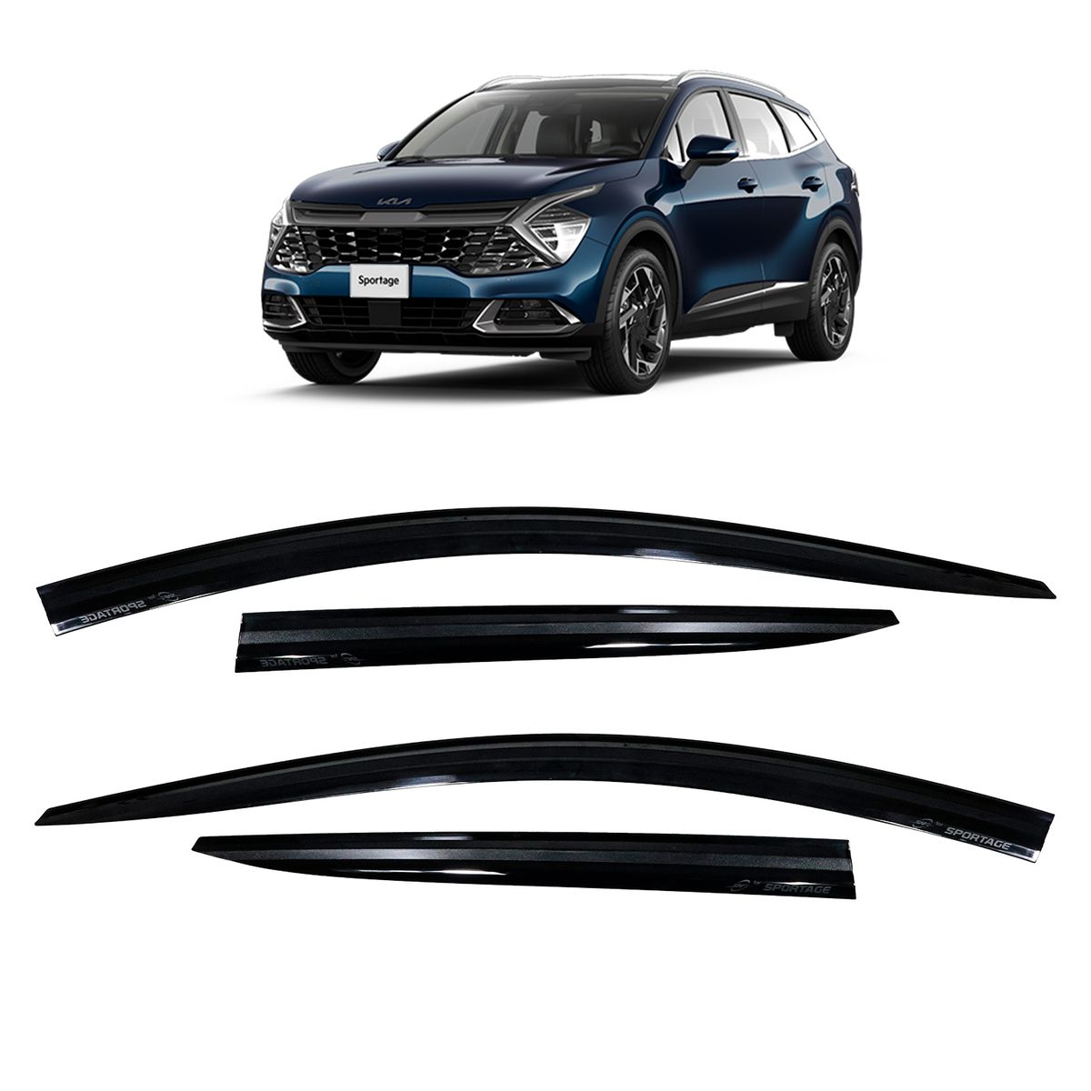 GENERICO - CORRELLUVIAS NEGRO SMOKED KIA SPORTAGE 2022-ON